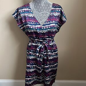 5/48 Off Saks Fifth Blue Purple Multicolor Dress Sz Small